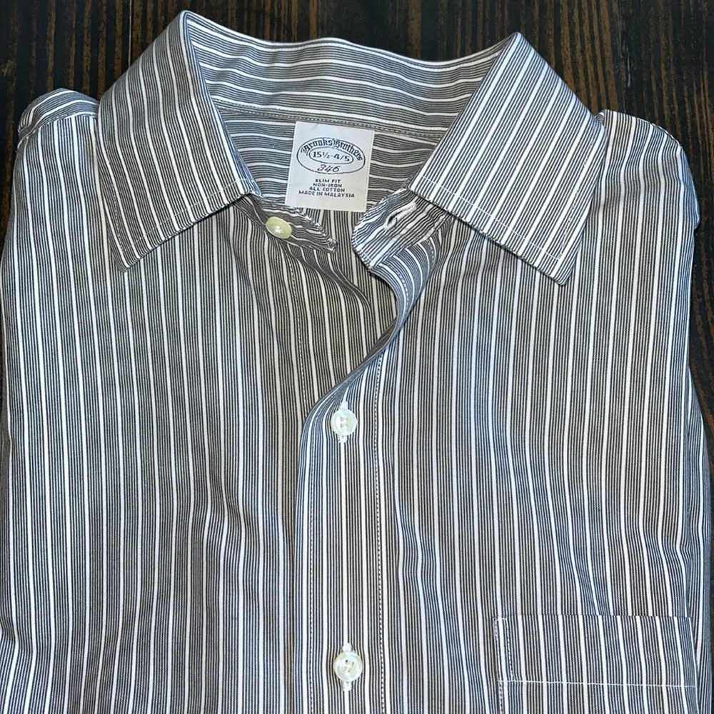 Brooks Brothers 15.5 - 4/5 Slim Fit Dress Shirt 👔